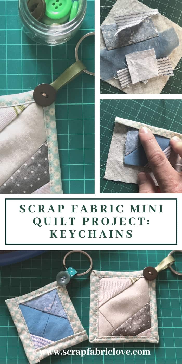 Mini Quiltasyougo Keychain Scrap Fabric Love