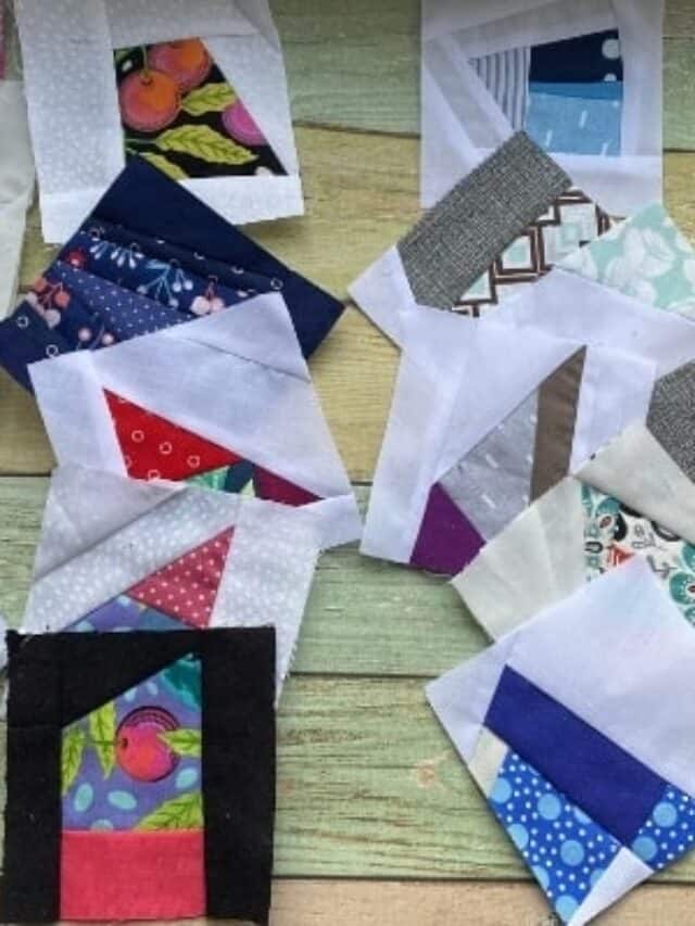 Scrappy Improv Quilt Squares Story Scrap Fabric Love