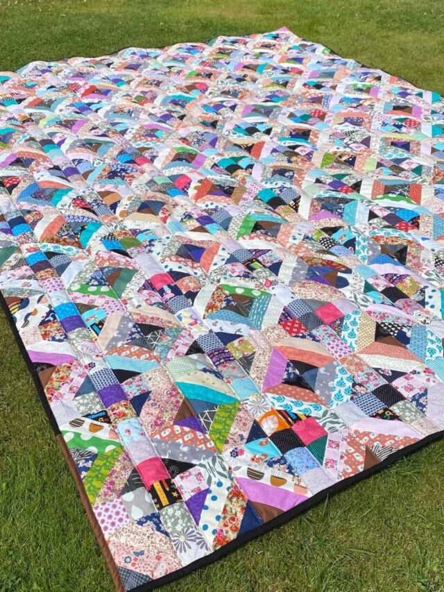 Sectional Quilting Queen Sized Quilt Story Scrap Fabric Love