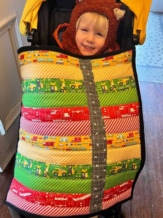 Colourful Stroller Quilt Tutorial Story Scrap Fabric Love