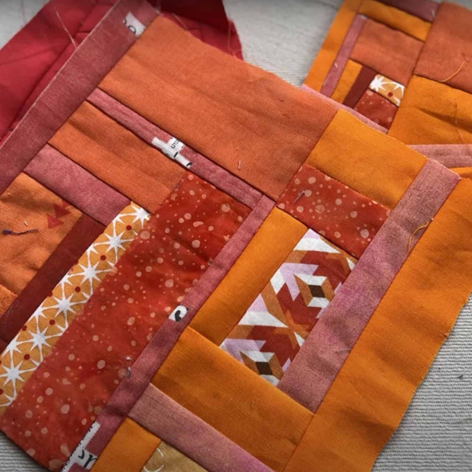 One Color Crumb Quilt Block Tutorial Scrap Fabric Love