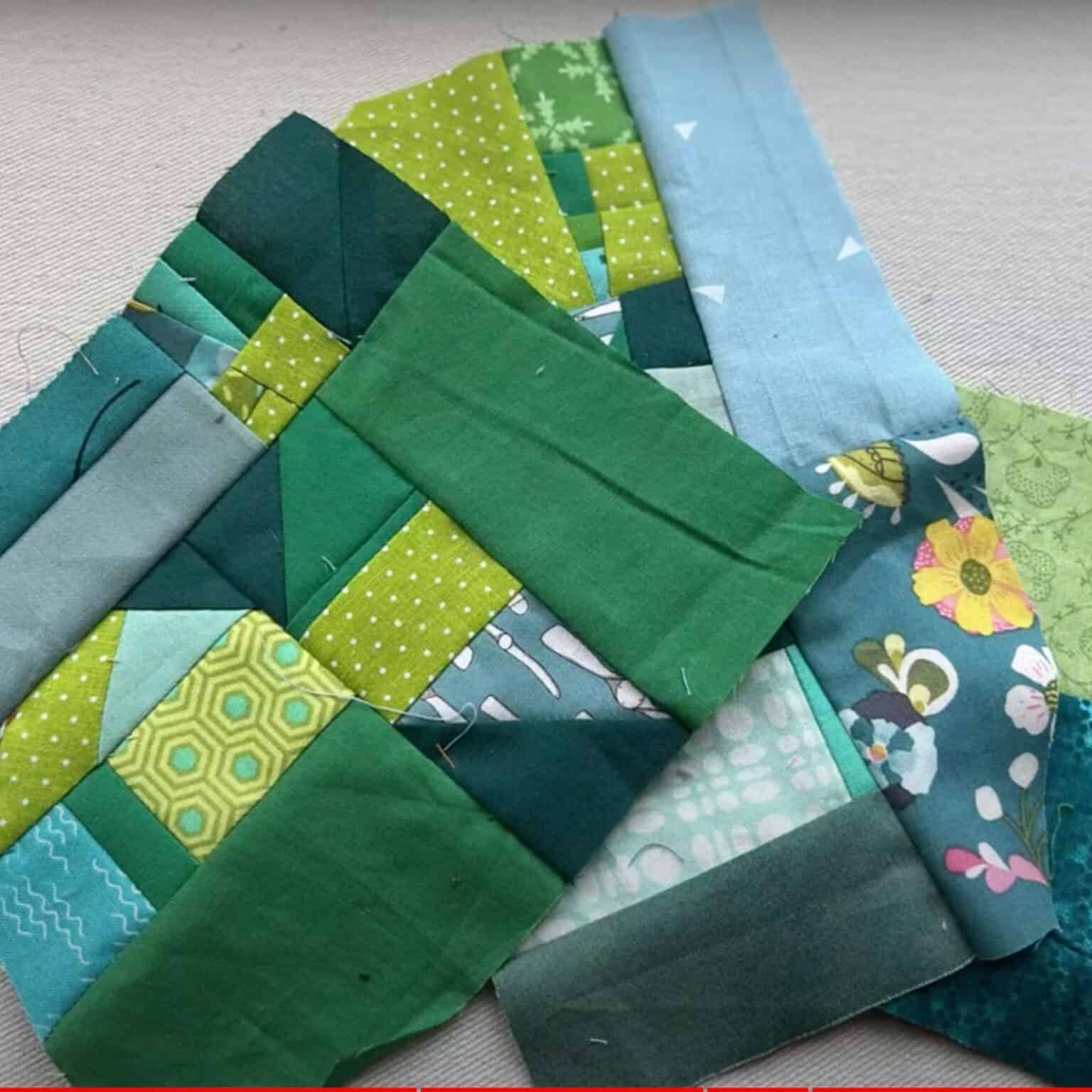 One Color Crumb Quilt Block Tutorial Scrap Fabric Love