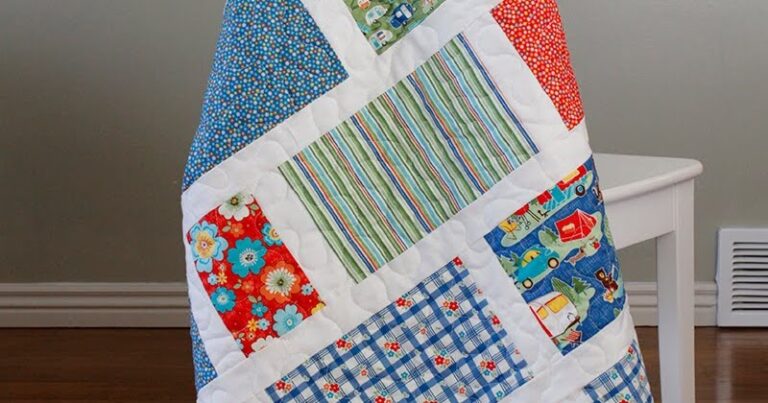 17 Fun & Easy Free Baby Quilt Patterns - Scrap Fabric Love