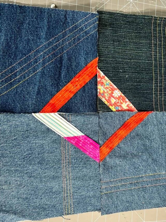 Blocks for a Fun Denim Quilt Story Scrap Fabric Love