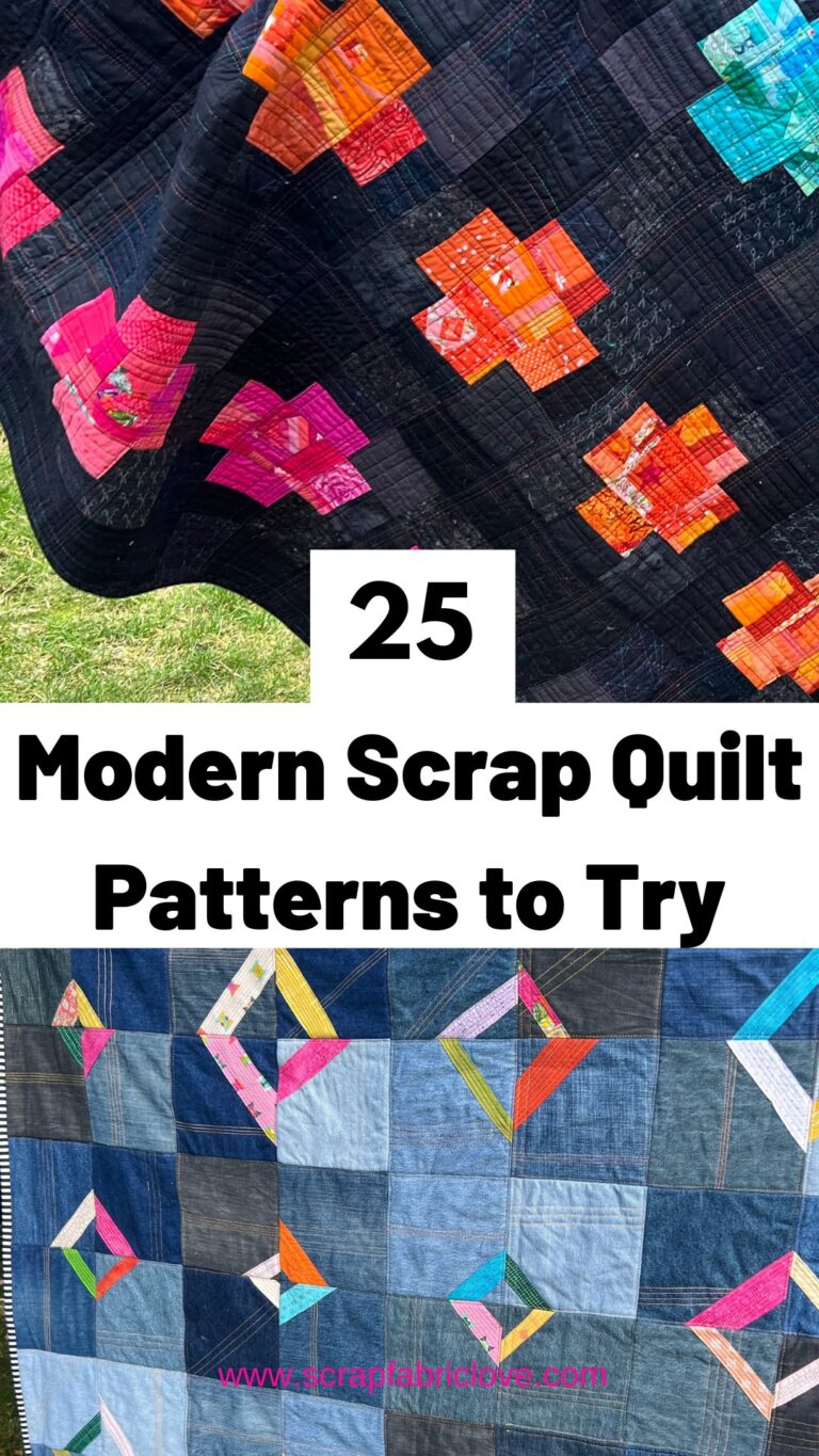 25+ Modern Scrap Quilt Patterns - Scrap Fabric Love