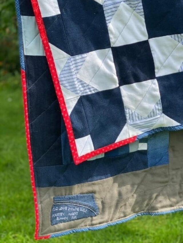 Denim Quilt That You Can Reverse Story Scrap Fabric Love