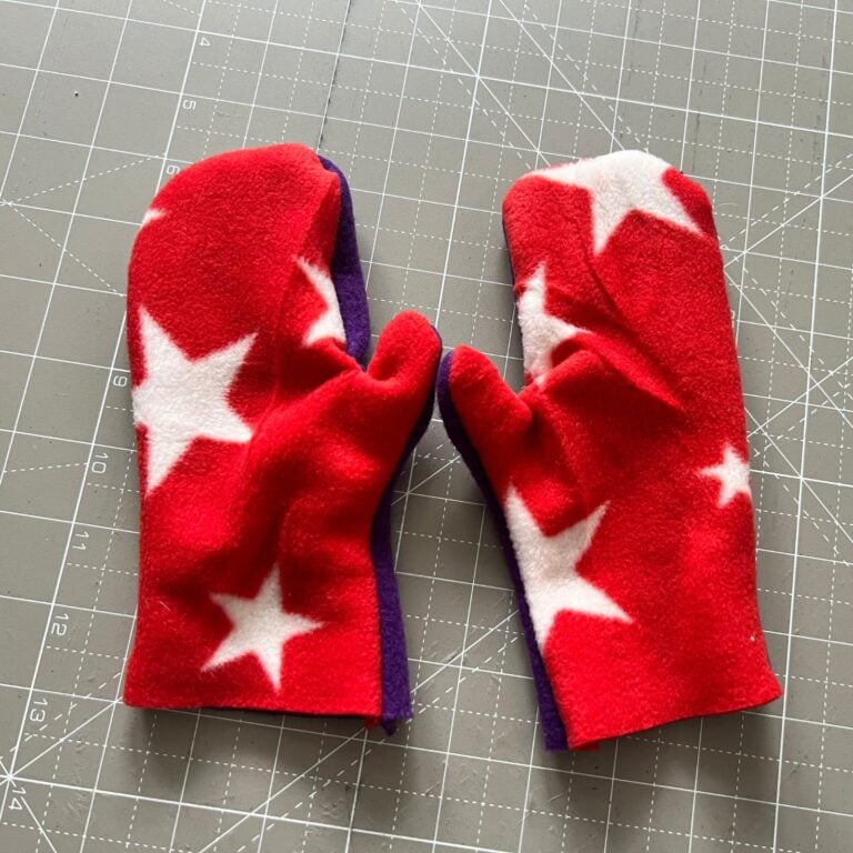 How to Make Fleece Mittens for Kids - Scrap Fabric Love