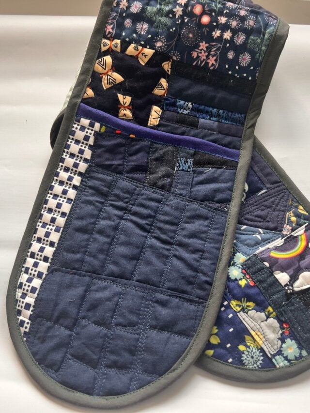 Quilted Double Pot Holder Tutorial Story Scrap Fabric Love