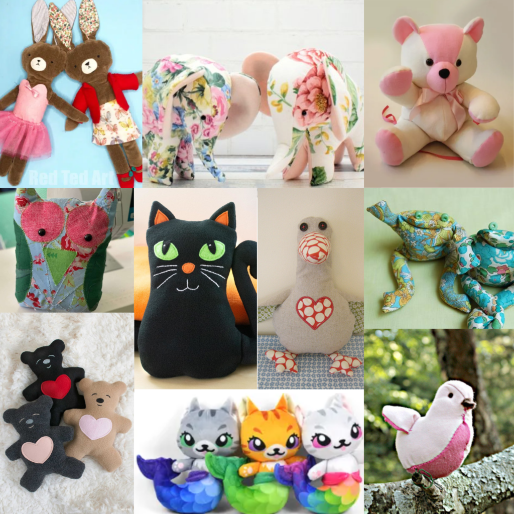 20+ Fun Stuffed Animal Patterns That Are Easy to Make - Scrap Fabric Love