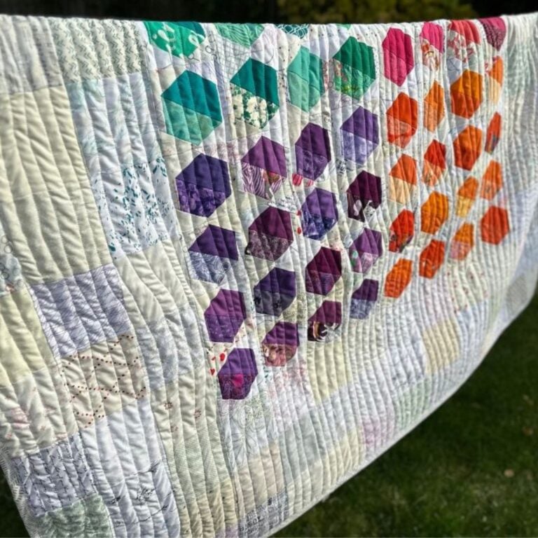 Scrap-a-gone Hexagon Quilt Pattern: Finally in the Shop!