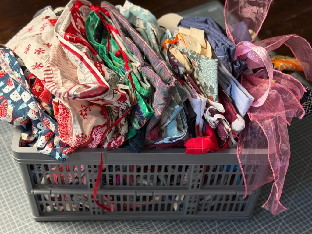 drawstring bags in a box