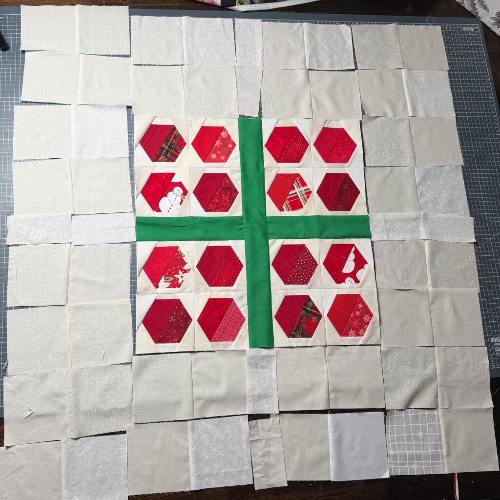 Hexagon Christmas Present Wall Hanging Tutorial - Scrap Fabric Love