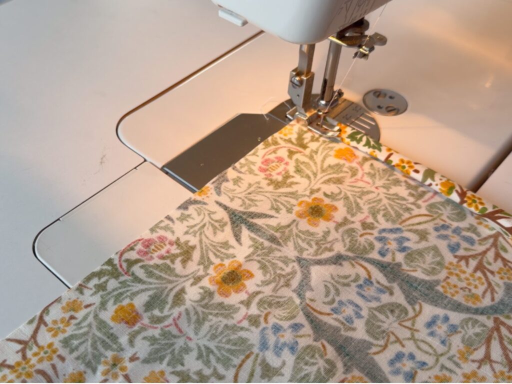 double hem on cloth napkin