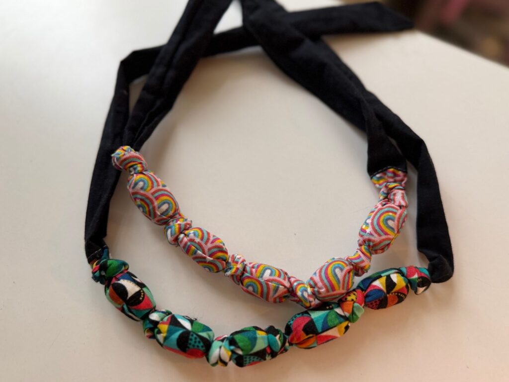 fabric necklaces