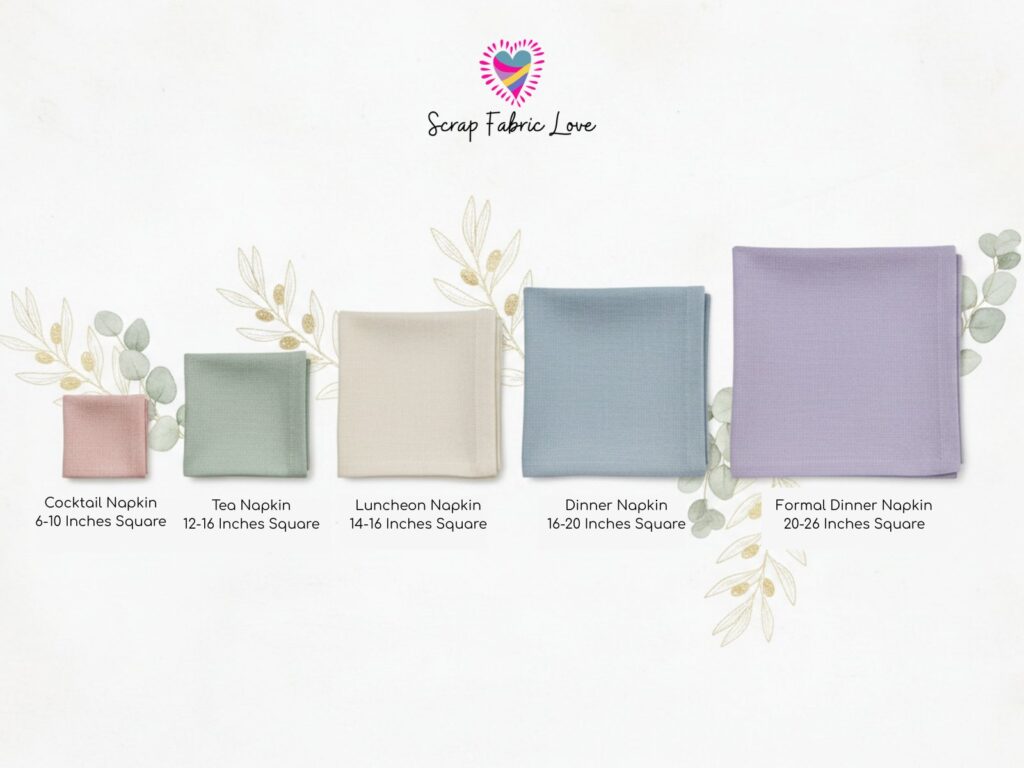 napkin sizes graphic