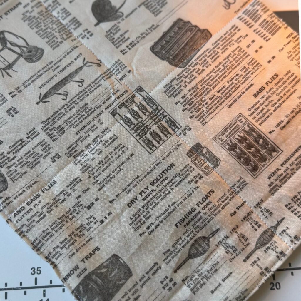 stitch lines on unpaper towels