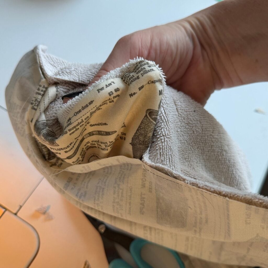 turn right sides out - unpaper towel tutorial