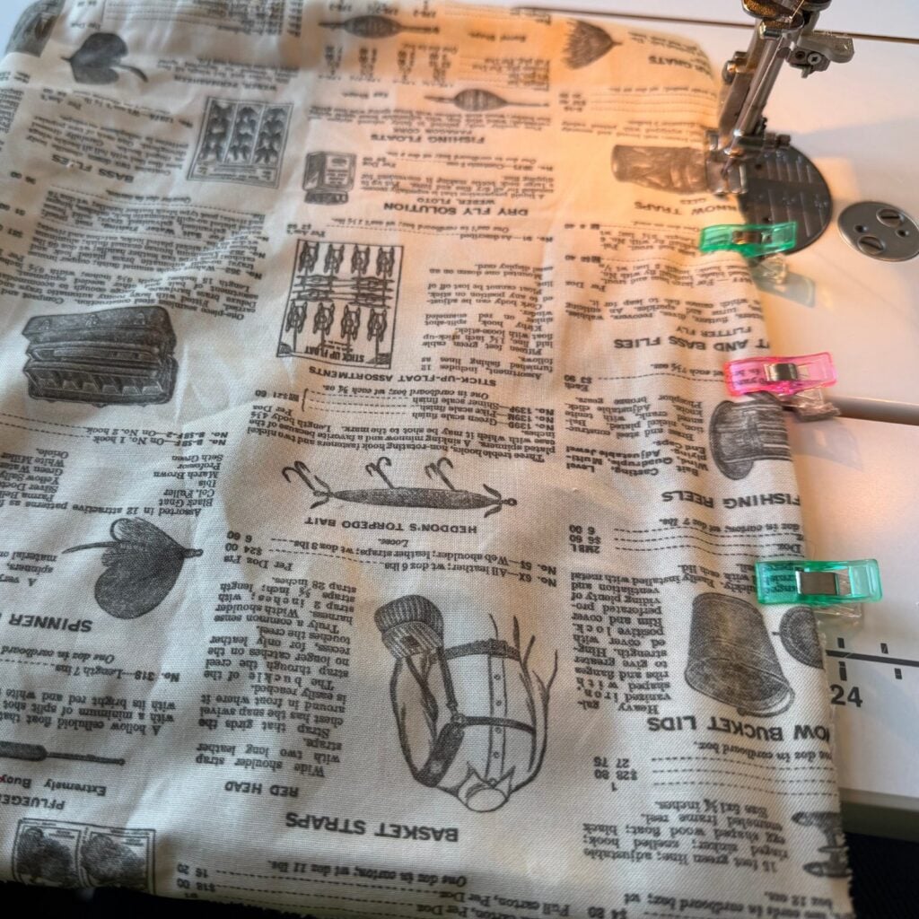 topstitching unpaper towel