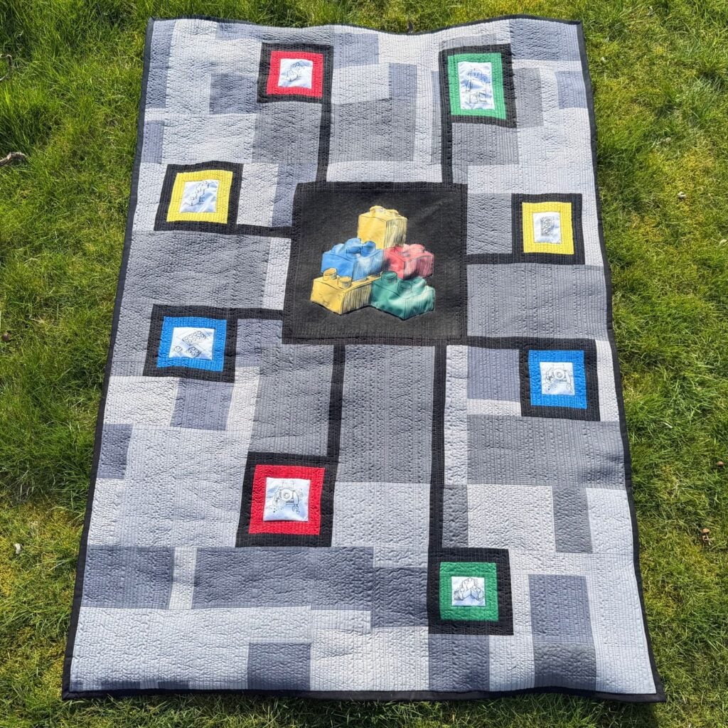lego themed quilt