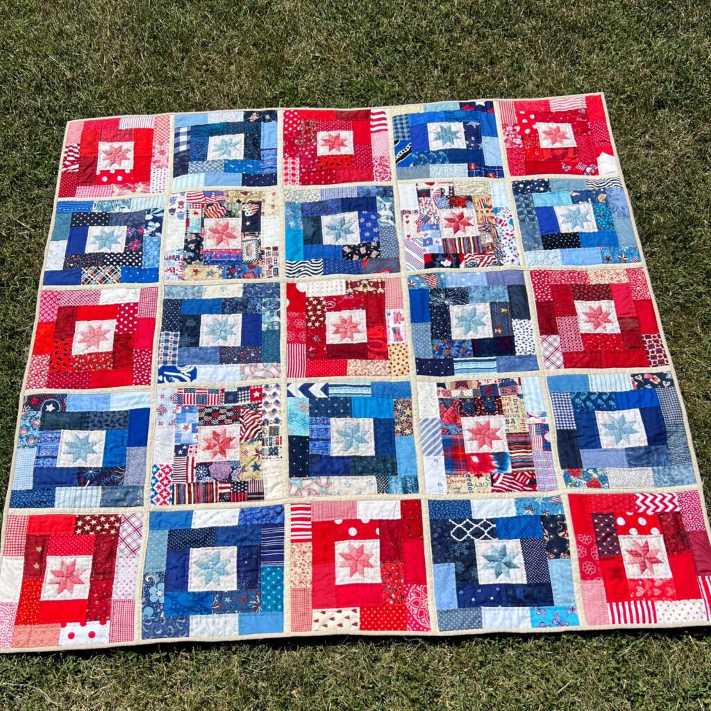 quilt as you go red white and blue quilt