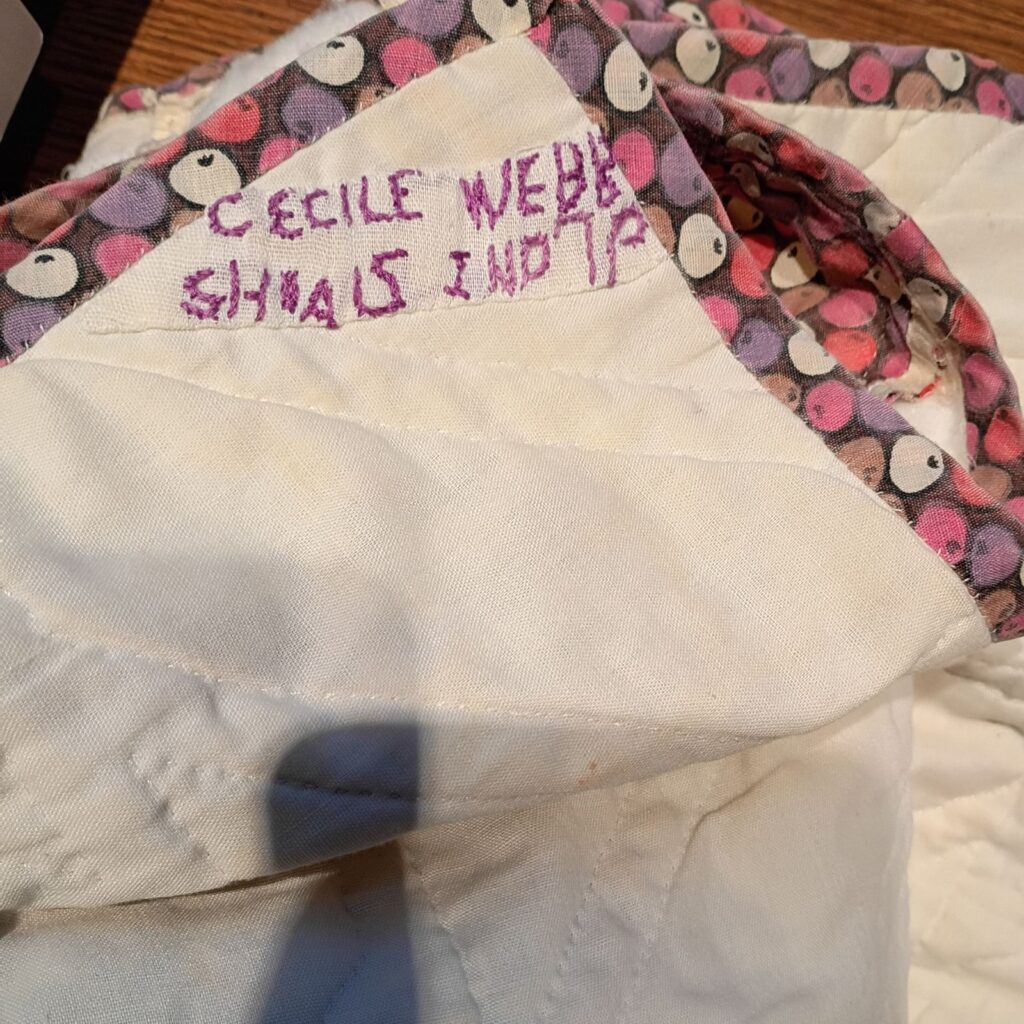 jaci griffen - damaged wedding quilt label