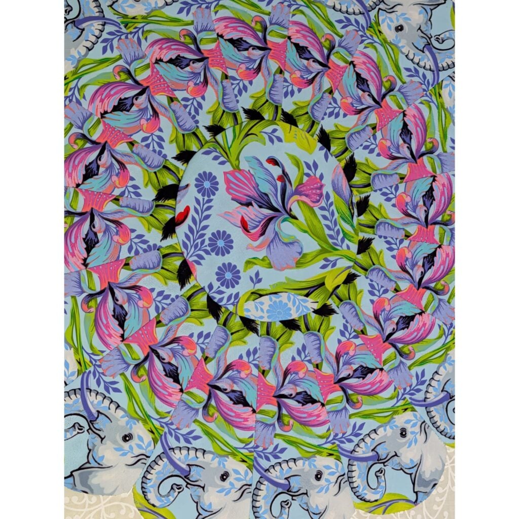 close up tula pink block